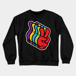 Peace Sign Hand - Vintage Crewneck Sweatshirt